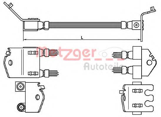 METZGER 4112539 Гальмівний шланг