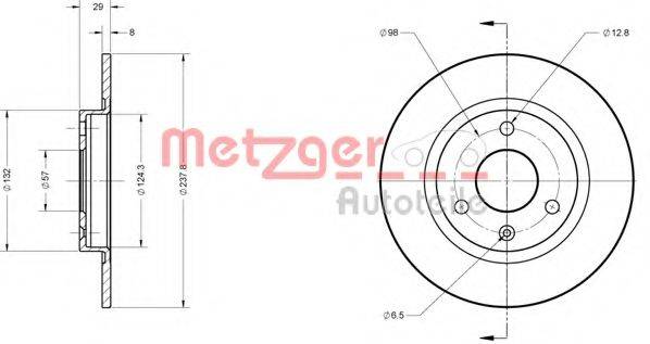 METZGER 6110146 гальмівний диск