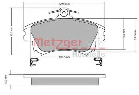 METZGER 1170032 Комплект гальмівних колодок, дискове гальмо