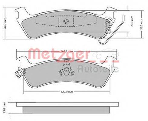 METZGER 1170306 Комплект гальмівних колодок, дискове гальмо