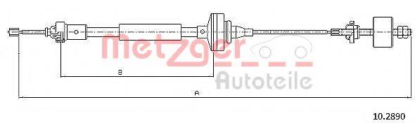 METZGER 102890 Трос, управління зчепленням