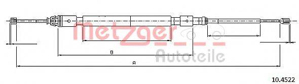 METZGER 104522B Трос, стоянкова гальмівна система