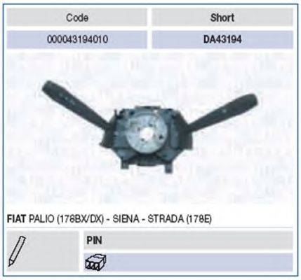 MAGNETI MARELLI 000043194010 Вимикач на колонці кермового керування