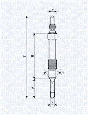 MAGNETI MARELLI 062900014304 Свічка розжарювання