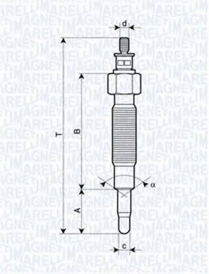 MAGNETI MARELLI 062900037304 Свічка розжарювання