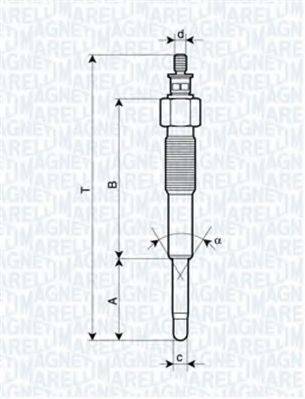 MAGNETI MARELLI 062900041304 Свічка розжарювання