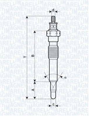 MAGNETI MARELLI 062900092304 Свічка розжарювання