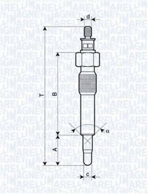 MAGNETI MARELLI 062583202304 Свічка розжарювання