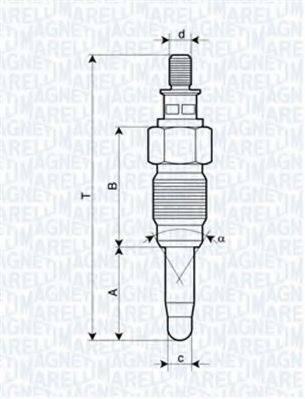 MAGNETI MARELLI 062900056304 Свічка розжарювання