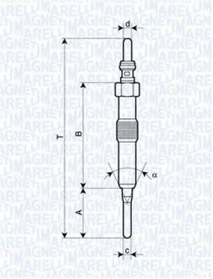 MAGNETI MARELLI 062900089304 Свічка розжарювання