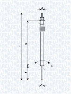 MAGNETI MARELLI 062900066304 Свічка розжарювання