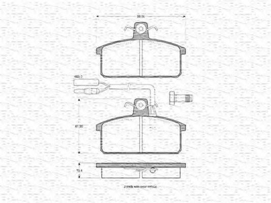 MAGNETI MARELLI 363702160174 Комплект гальмівних колодок, дискове гальмо