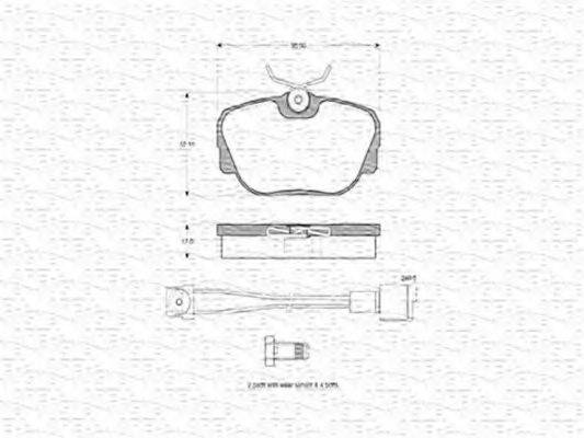 MAGNETI MARELLI 363702160252 Комплект гальмівних колодок, дискове гальмо