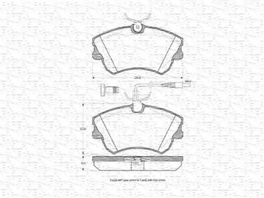 MAGNETI MARELLI 363702160459 Комплект гальмівних колодок, дискове гальмо