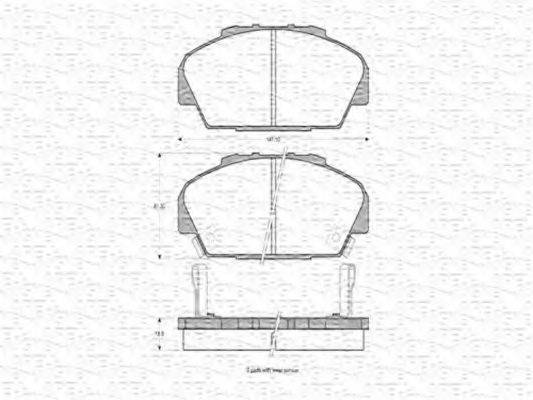 MAGNETI MARELLI 363702160578 Комплект гальмівних колодок, дискове гальмо