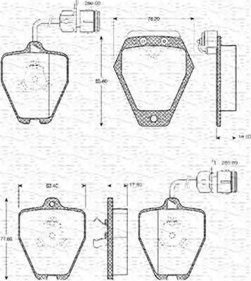 MAGNETI MARELLI 363702161062 Комплект гальмівних колодок, дискове гальмо