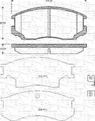 MAGNETI MARELLI 363702161141 Комплект гальмівних колодок, дискове гальмо