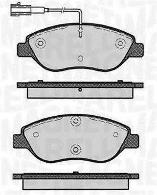 MAGNETI MARELLI 363916060124 Комплект гальмівних колодок, дискове гальмо