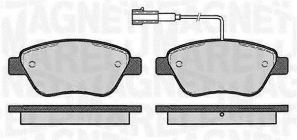 MAGNETI MARELLI 363916060126 Комплект гальмівних колодок, дискове гальмо