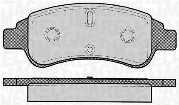 MAGNETI MARELLI 363916060170 Комплект гальмівних колодок, дискове гальмо