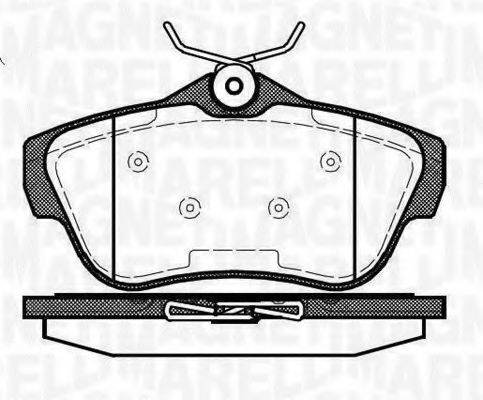 MAGNETI MARELLI 363916060194 Комплект гальмівних колодок, дискове гальмо