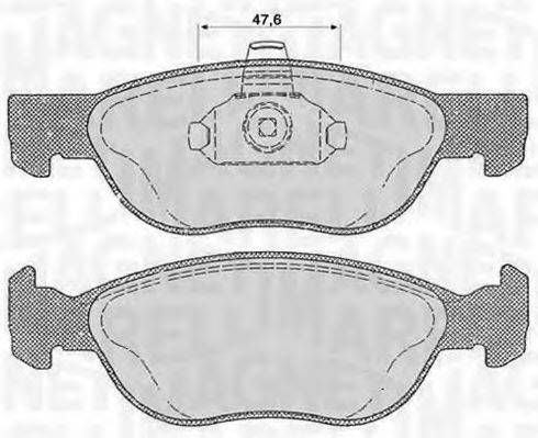 MAGNETI MARELLI 363916060238 Комплект гальмівних колодок, дискове гальмо