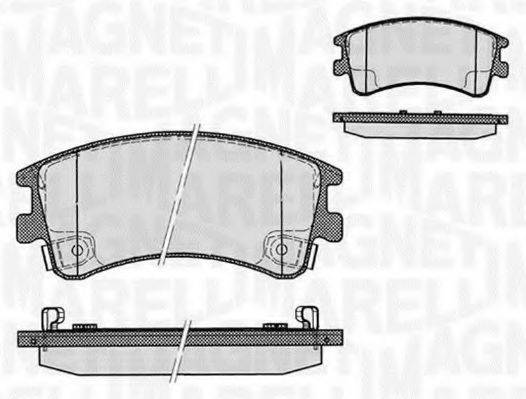 MAGNETI MARELLI 363916060295 Комплект гальмівних колодок, дискове гальмо