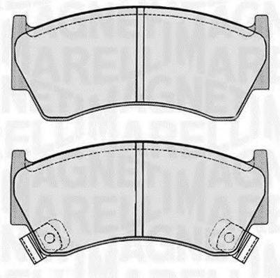 MAGNETI MARELLI 363916060343 Комплект гальмівних колодок, дискове гальмо