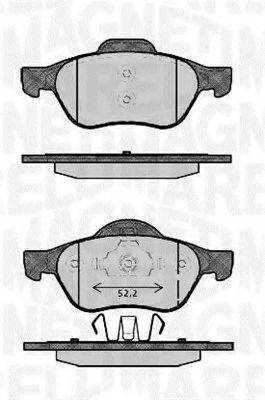 MAGNETI MARELLI 363916060384 Комплект гальмівних колодок, дискове гальмо