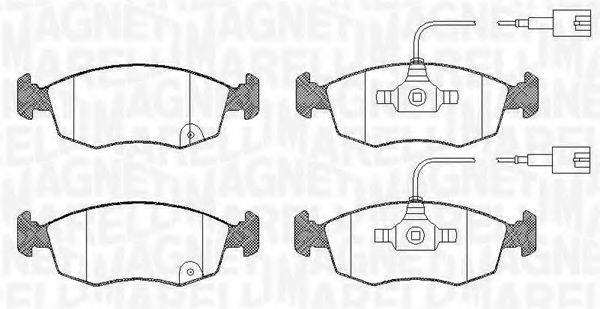 MAGNETI MARELLI 363916060440 Комплект гальмівних колодок, дискове гальмо