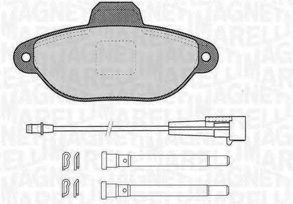 MAGNETI MARELLI 363916060455 Комплект гальмівних колодок, дискове гальмо