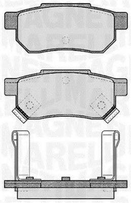 MAGNETI MARELLI 363916060457 Комплект гальмівних колодок, дискове гальмо