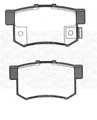 MAGNETI MARELLI 363916060461 Комплект гальмівних колодок, дискове гальмо