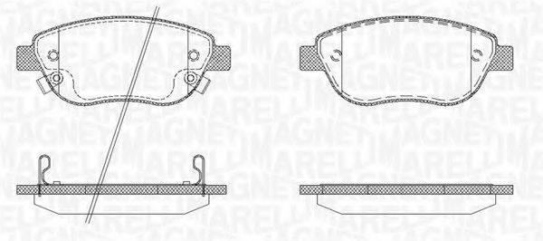 MAGNETI MARELLI 363916060562 Комплект гальмівних колодок, дискове гальмо