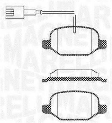 MAGNETI MARELLI 363916060687 Комплект гальмівних колодок, дискове гальмо