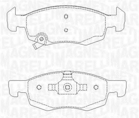 MAGNETI MARELLI 363916060813 Комплект гальмівних колодок, дискове гальмо