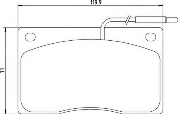 MAGNETI MARELLI 363700200210 Комплект гальмівних колодок, дискове гальмо