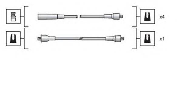 MAGNETI MARELLI 941318111025 Комплект дротів запалювання