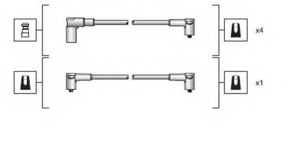 MAGNETI MARELLI 941318111028 Комплект дротів запалювання