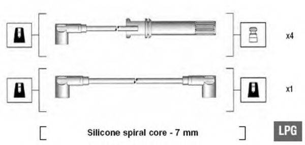 MAGNETI MARELLI 941105210644 Комплект дротів запалювання