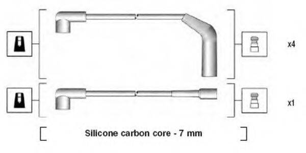 MAGNETI MARELLI 941255170827 Комплект дротів запалювання