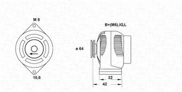 MAGNETI MARELLI 943346068010 Генератор