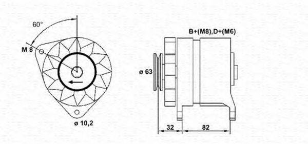 MAGNETI MARELLI 943356519010 Генератор