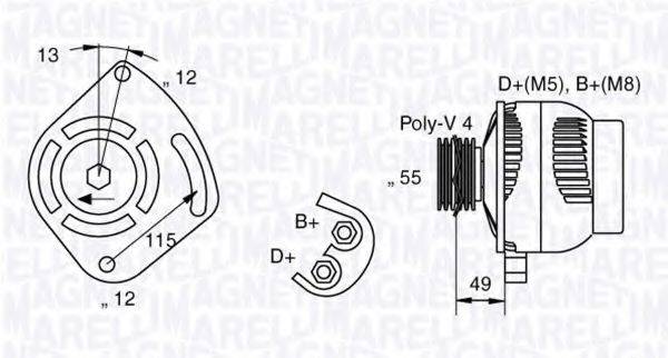 MAGNETI MARELLI 063321715010 Генератор