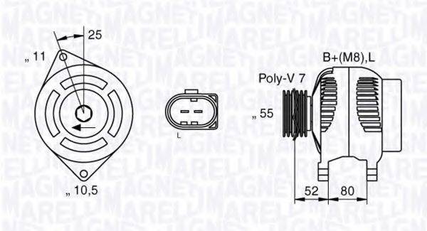 MAGNETI MARELLI 063535250200 Генератор