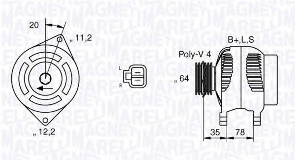 MAGNETI MARELLI 063532615010 Генератор