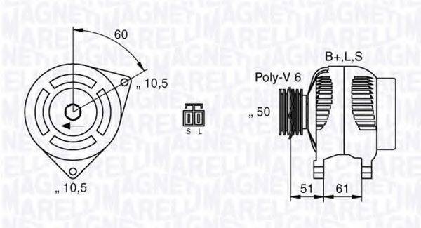 MAGNETI MARELLI 063532616010 Генератор