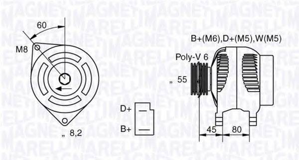 MAGNETI MARELLI 063321042010 Генератор