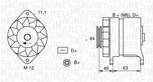 MAGNETI MARELLI 063321044010 Генератор