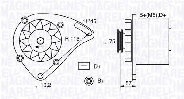 MAGNETI MARELLI 063321000010 Генератор